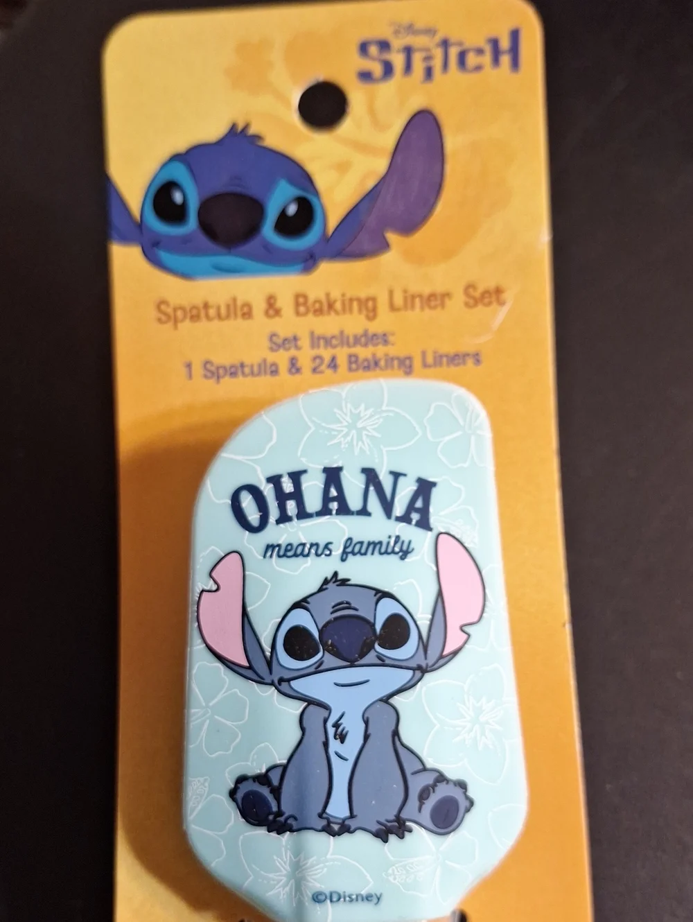 NWT Disney Stitch Silicone Spatula and Cupcake Lliners